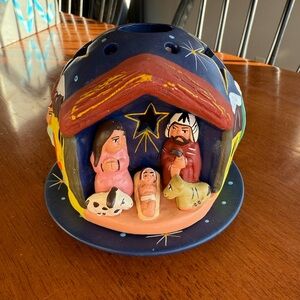 Nativity Tea-light Candle Holder from Peru